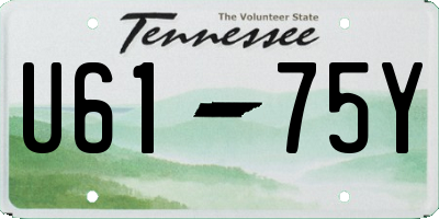 TN license plate U6175Y