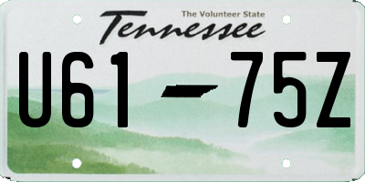 TN license plate U6175Z