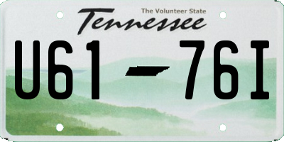 TN license plate U6176I