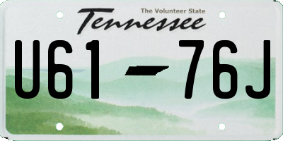 TN license plate U6176J