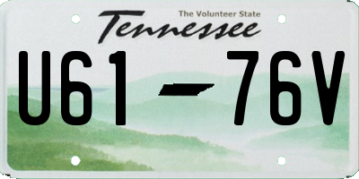 TN license plate U6176V