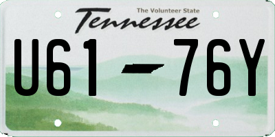 TN license plate U6176Y