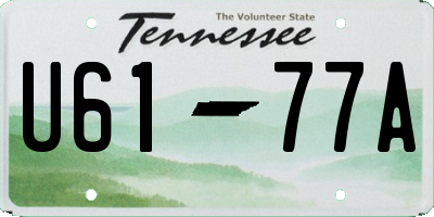 TN license plate U6177A