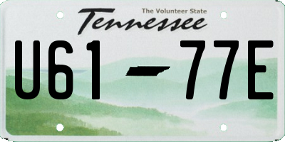 TN license plate U6177E