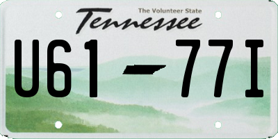 TN license plate U6177I