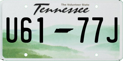 TN license plate U6177J