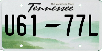 TN license plate U6177L