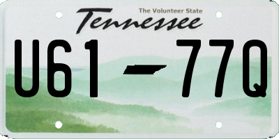 TN license plate U6177Q