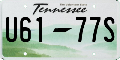TN license plate U6177S