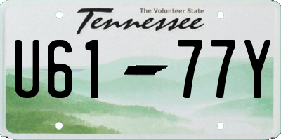 TN license plate U6177Y