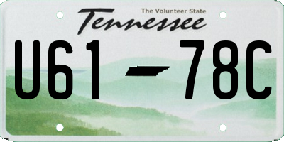 TN license plate U6178C