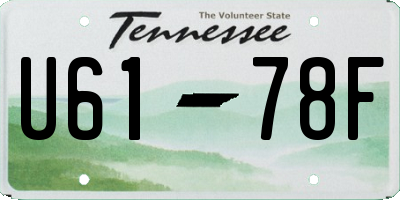 TN license plate U6178F