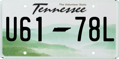 TN license plate U6178L