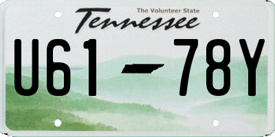 TN license plate U6178Y