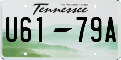TN license plate U6179A