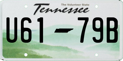 TN license plate U6179B
