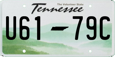 TN license plate U6179C