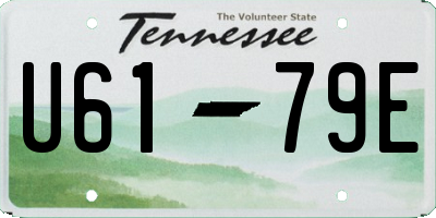 TN license plate U6179E