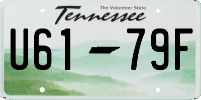 TN license plate U6179F