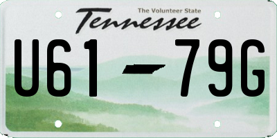 TN license plate U6179G