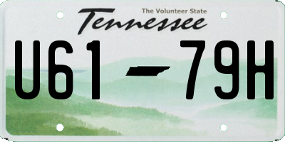 TN license plate U6179H