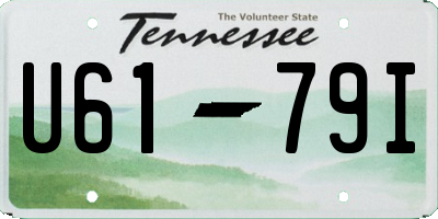 TN license plate U6179I