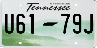 TN license plate U6179J