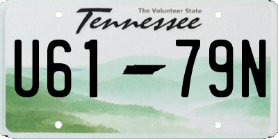 TN license plate U6179N