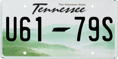 TN license plate U6179S
