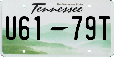 TN license plate U6179T