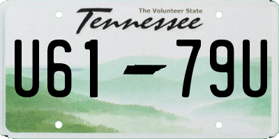 TN license plate U6179U