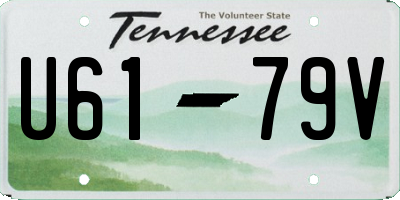 TN license plate U6179V