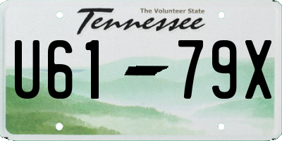 TN license plate U6179X