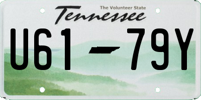 TN license plate U6179Y