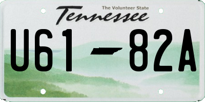 TN license plate U6182A