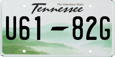 TN license plate U6182G