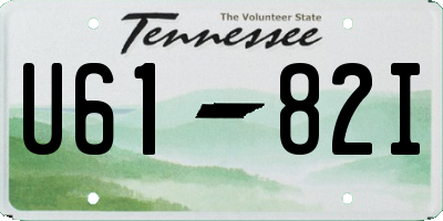 TN license plate U6182I