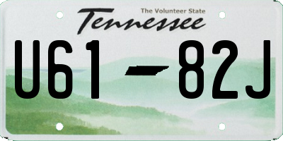 TN license plate U6182J