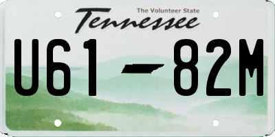 TN license plate U6182M