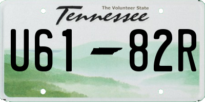 TN license plate U6182R