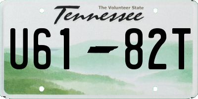 TN license plate U6182T