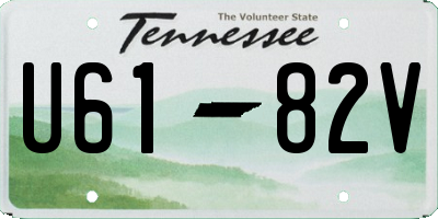 TN license plate U6182V