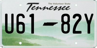 TN license plate U6182Y