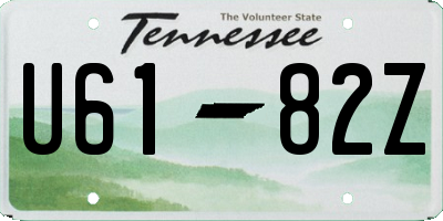 TN license plate U6182Z