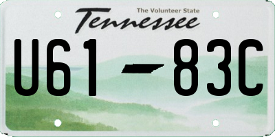 TN license plate U6183C
