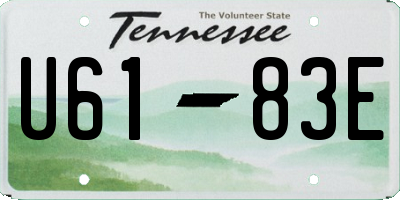 TN license plate U6183E