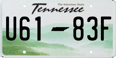 TN license plate U6183F