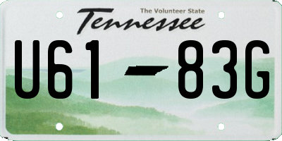 TN license plate U6183G