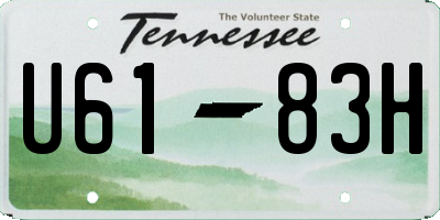 TN license plate U6183H