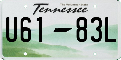 TN license plate U6183L